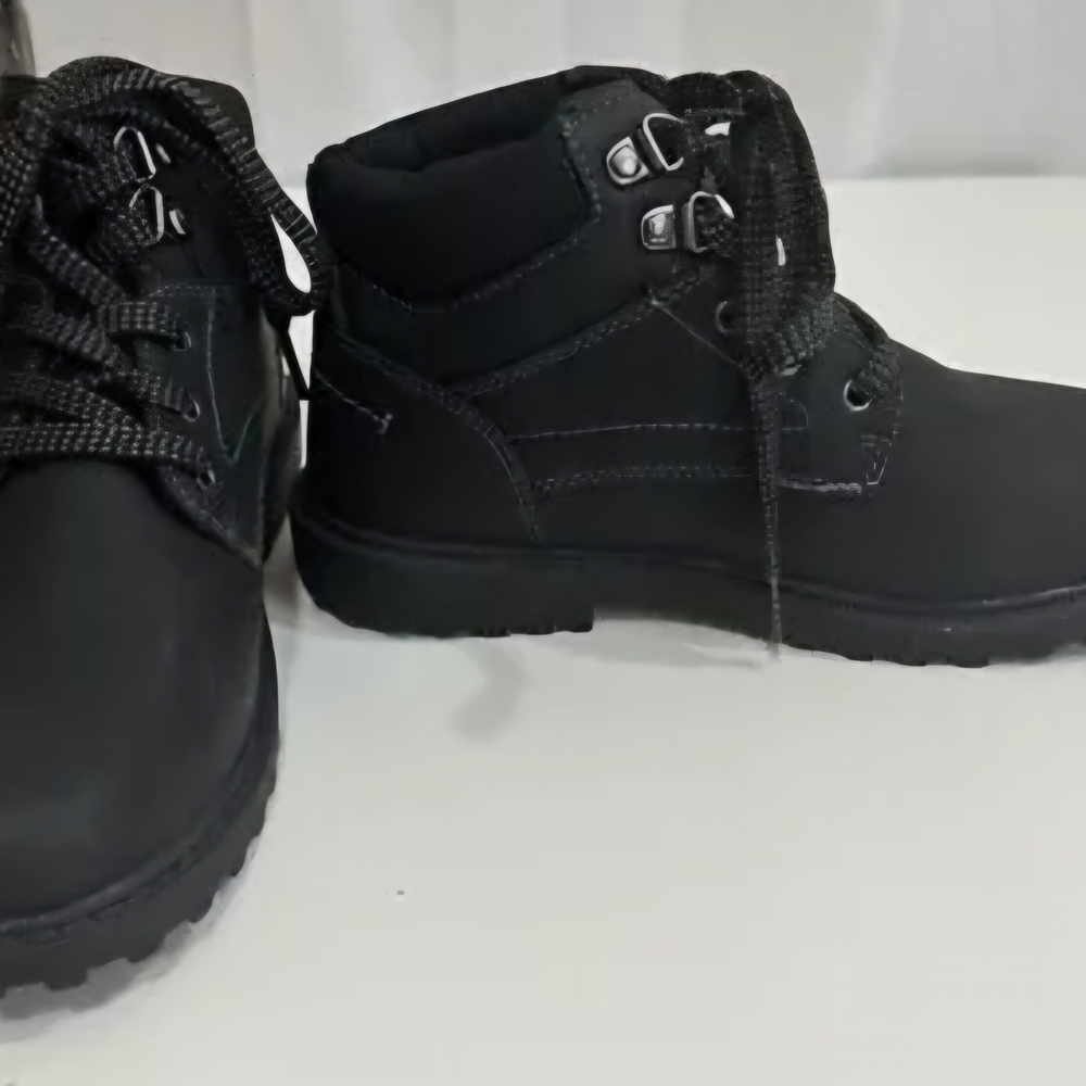 Black Crown Vintage Boys LEON Ankle Boots with Durable Sole and Padded Ankle